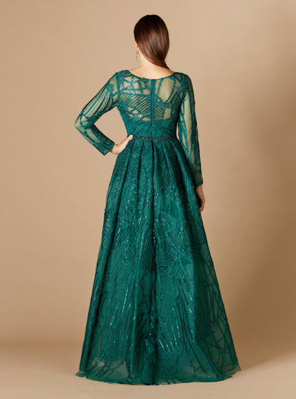 Lara New York 29633 Gorgeous Overskirt Dress with Long Sleeves