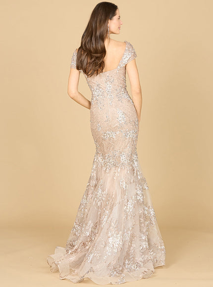 Lara 29642 - Cap Sleeve Mermaid Gown