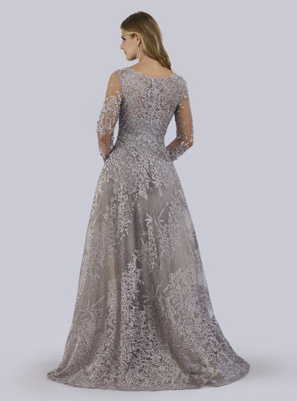 Lara 29759 - Long Sleeves Ballgown Fully Embellished
