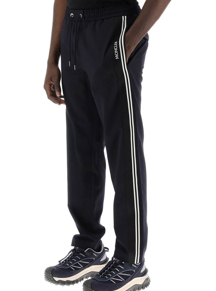 Moncler sporty pants with side stripes