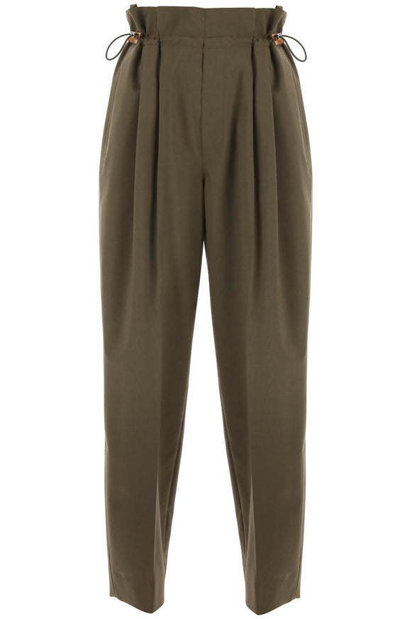 Moncler stretch wool drawstring pants