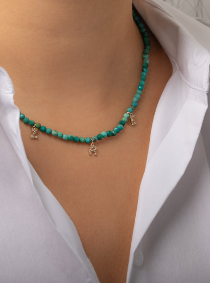 Zoe Lev Turquoise Bead Necklace