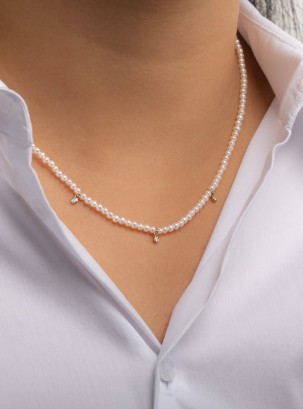 Zoe Lev Pearl Bead Necklace
