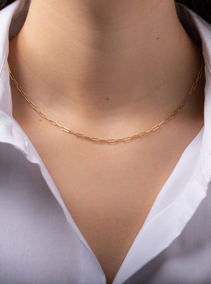 Zoe Lev 14K Gold Open Link Chain Necklace