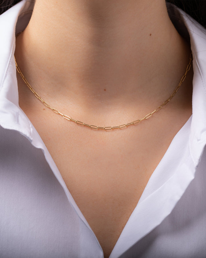 Zoe Lev 14K Gold Open Link Chain Necklace