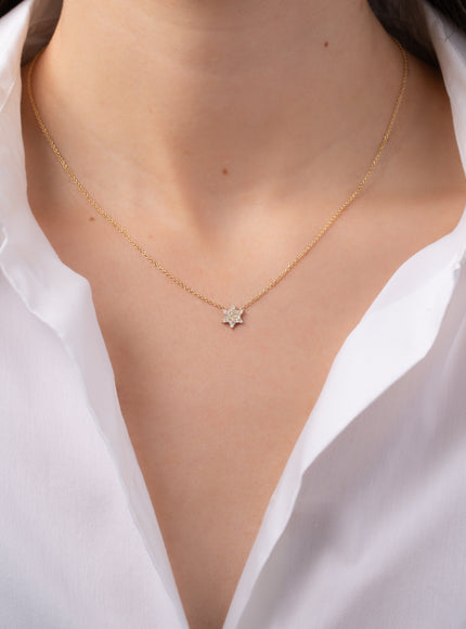 Zoe Lev Diamond Star of David Necklace