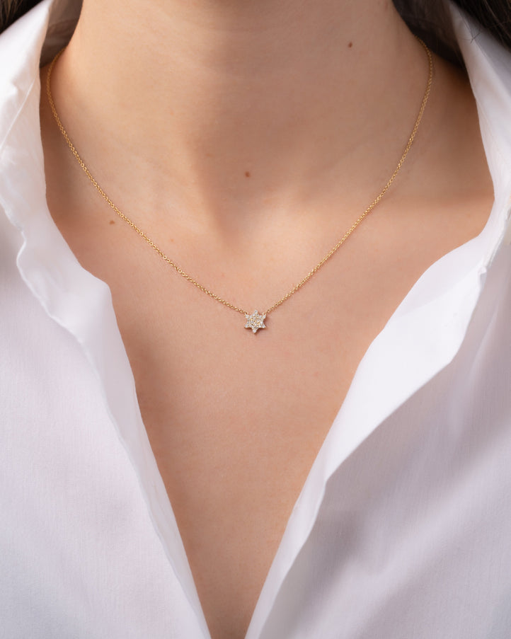 Zoe Lev Diamond Star of David Necklace