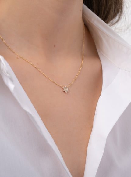 Zoe Lev Diamond Star of David Necklace