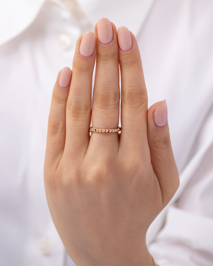 Zoe Lev 14K Gold 2mm Bead Ring