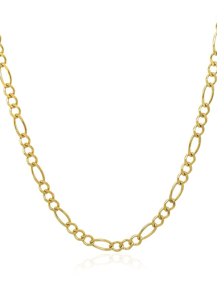 3.0mm 10k Yellow Gold Solid Figaro Chain - Ellie Belle