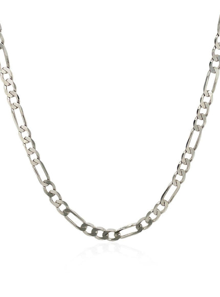 3.0mm 14k White Gold Solid Figaro Chain - Ellie Belle