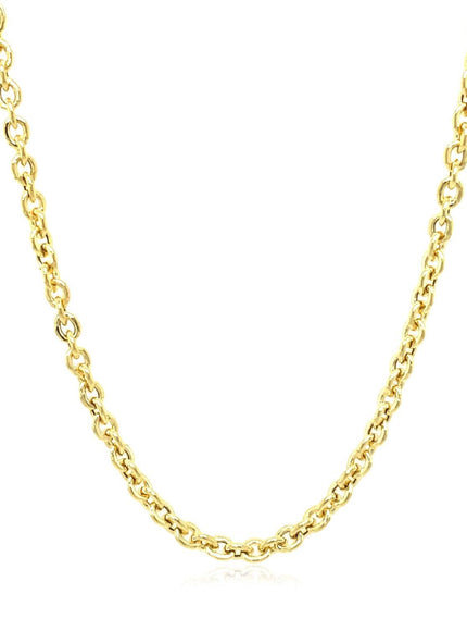 3.0mm 14k Yellow Gold Forsantina Lite Cable Link Chain - Ellie Belle