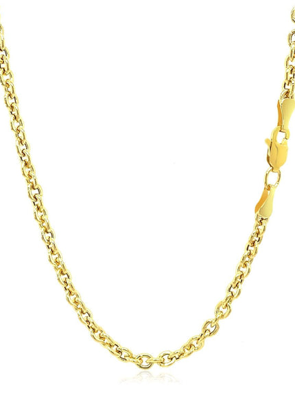 3.0mm 14k Yellow Gold Forsantina Lite Cable Link Chain - Ellie Belle