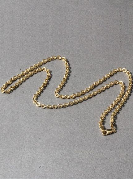 3.0mm 14k Yellow Gold Forsantina Lite Cable Link Chain - Ellie Belle