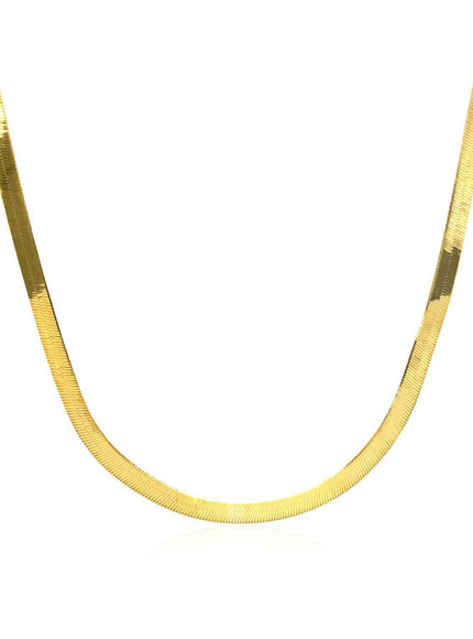 3.0mm 14k Yellow Gold Super Flex Herringbone Chain - Ellie Belle