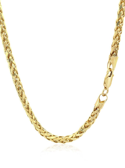 3.15mm 14k Yellow Gold Diamond Cut Round Franco Chain - Ellie Belle