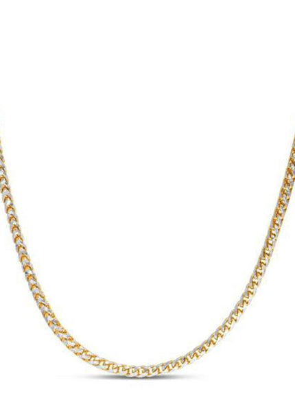 3.1mm 14k Yellow Gold Round Pave Franco Chain - Ellie Belle