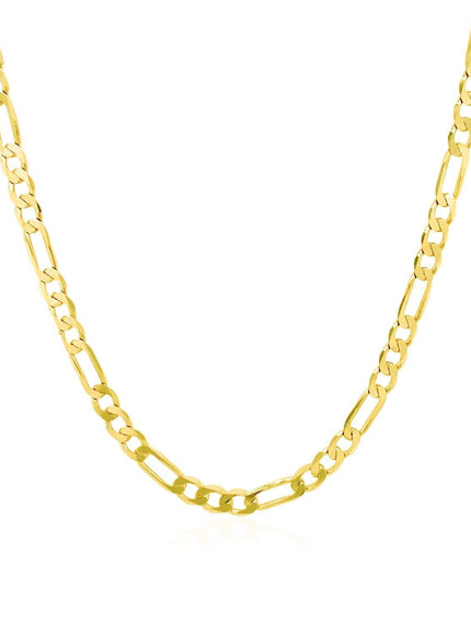 3.1mm 14k Yellow Gold Solid Figaro Chain - Ellie Belle