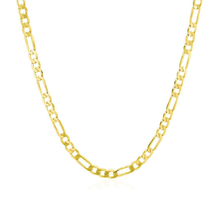 3.1mm 14k Yellow Gold Solid Figaro Chain - Ellie Belle