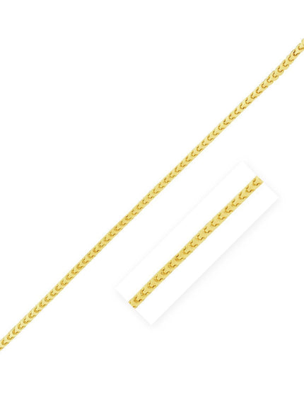 3.1mm 14k Yellow Solid Gold Diamond Cut Round Franco Chain - Ellie Belle
