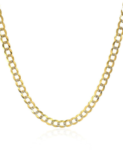 3.2 mm 14k Two Tone Gold Pave Curb Chain - Ellie Belle