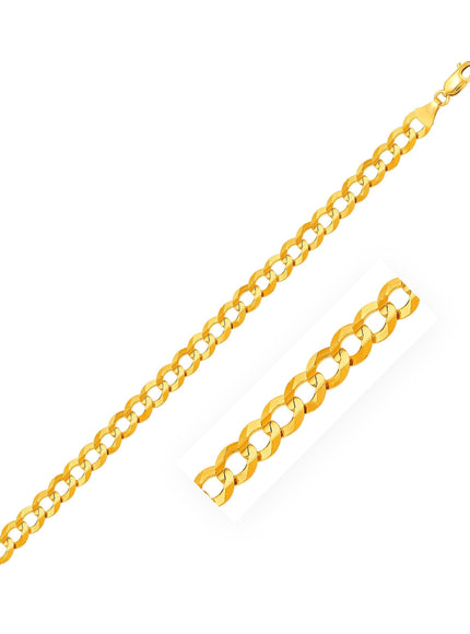 3.2mm 10k Yellow Gold Curb Chain - Ellie Belle