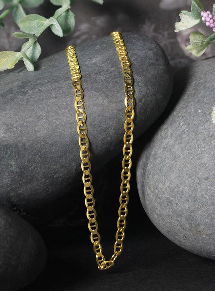 3.2mm 10k Yellow Gold Mariner Link Chain - Ellie Belle