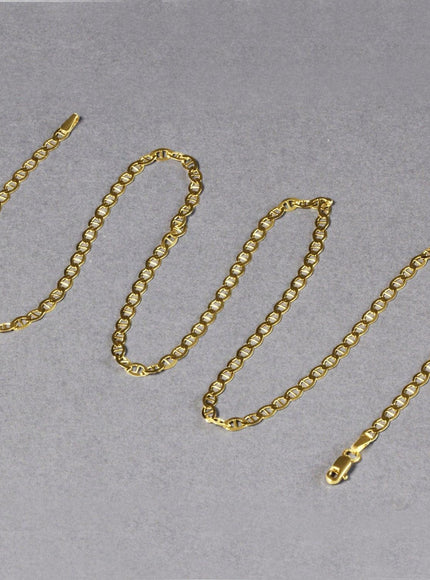 3.2mm 10k Yellow Gold Mariner Link Chain - Ellie Belle