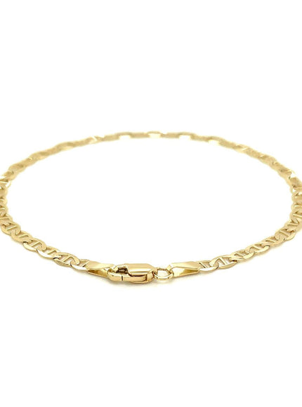 3.2mm 14k Yellow Gold Mariner Link Bracelet - Ellie Belle