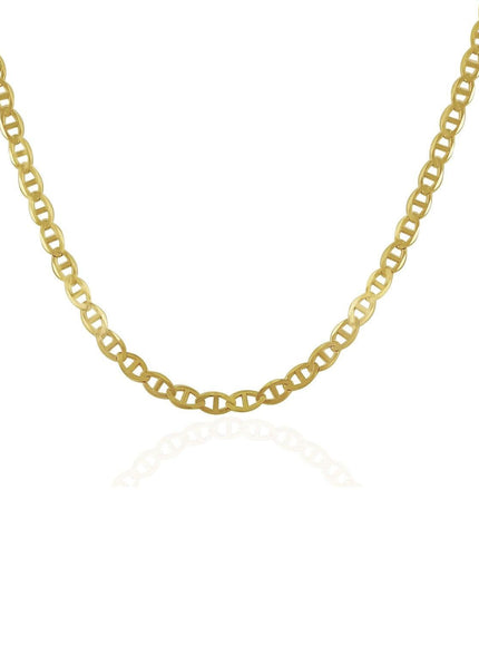 3.2mm 14k Yellow Gold Mariner Link Chain - Ellie Belle