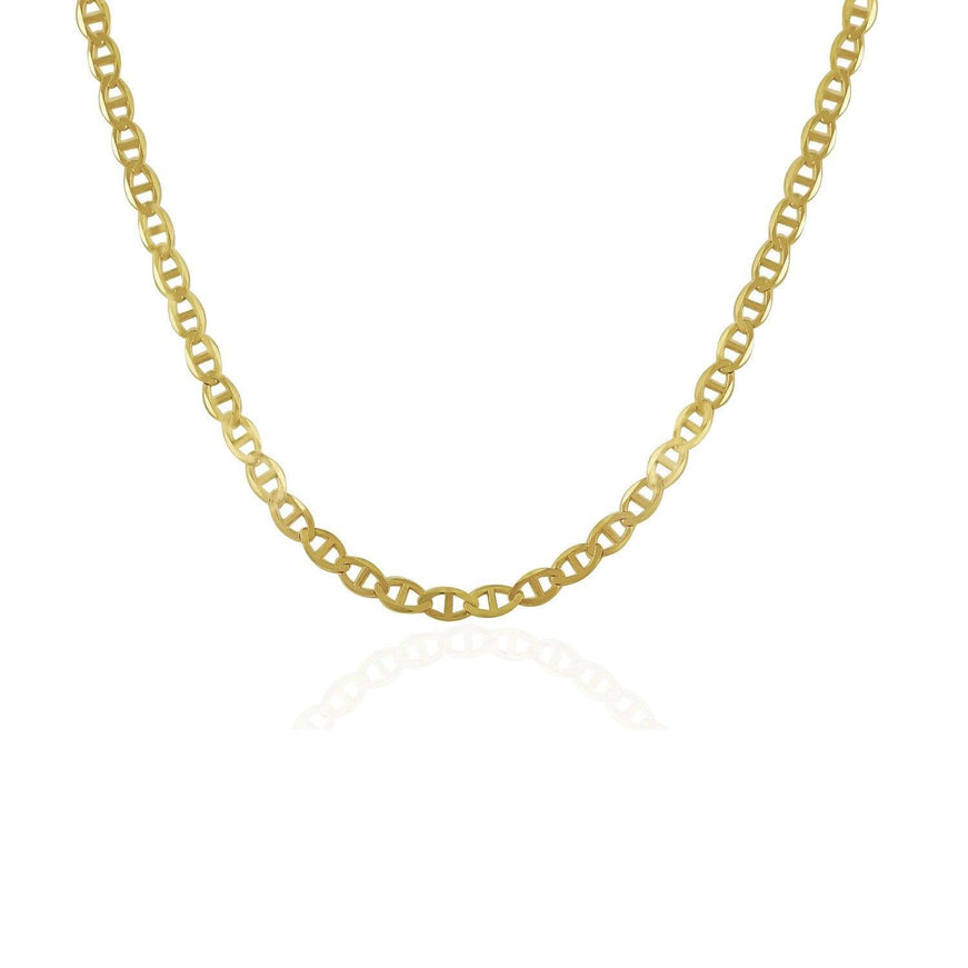 3.2mm 14k Yellow Gold Mariner Link Chain - Ellie Belle