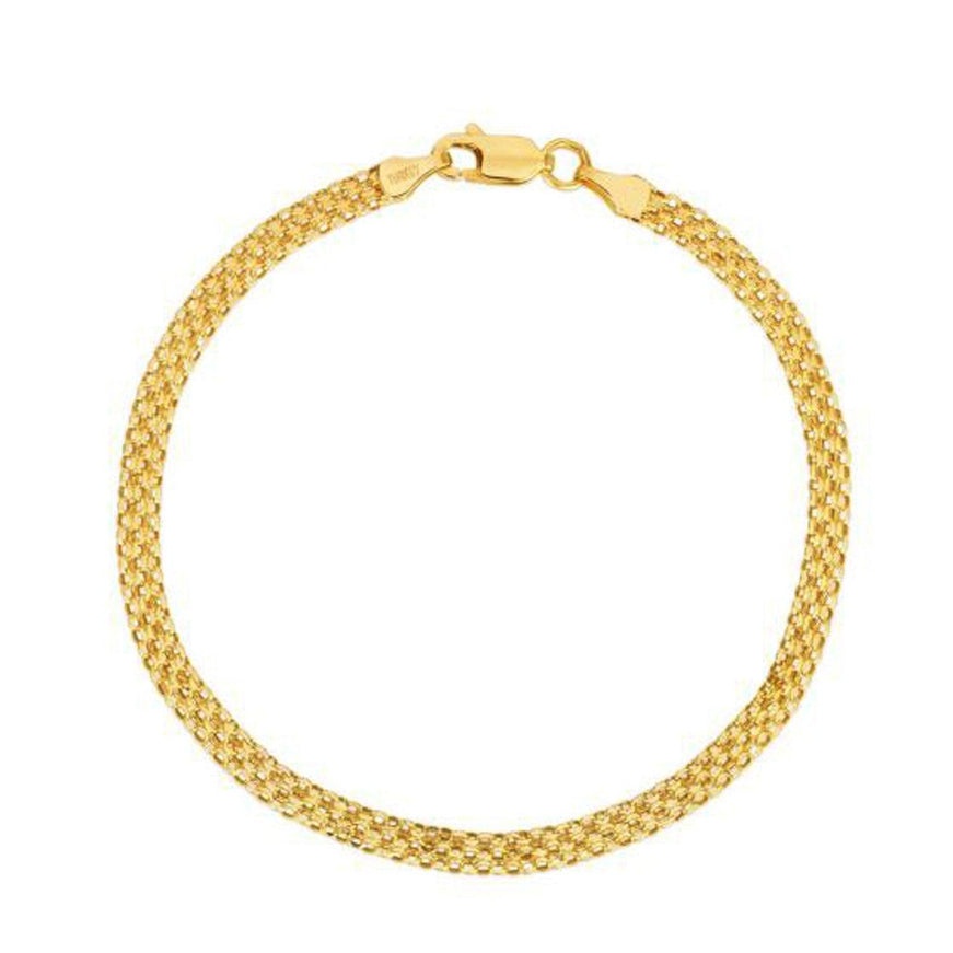 3.5mm 14k Yellow Gold Bismark Bracelet - Ellie Belle