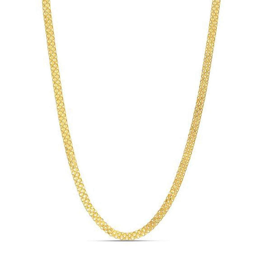 3.5mm 14k Yellow Gold Bismark Chain - Ellie Belle