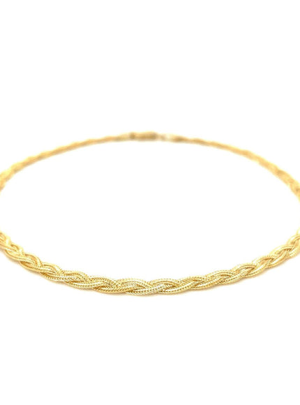 3.5mm 14k Yellow Gold Braided Bracelet - Ellie Belle