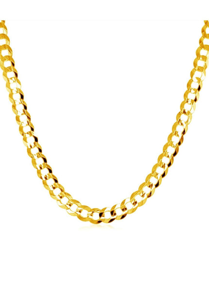 3.6mm 14k Yellow Gold Solid Curb Chain - Ellie Belle