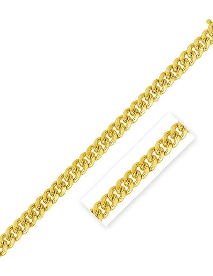 3.9mm 10k Yellow Gold Classic Miami Cuban Solid Chain - Ellie Belle