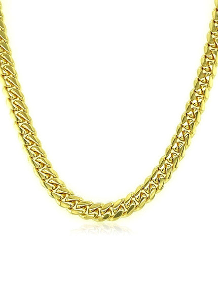 3.9mm 10k Yellow Gold Classic Miami Cuban Solid Chain - Ellie Belle