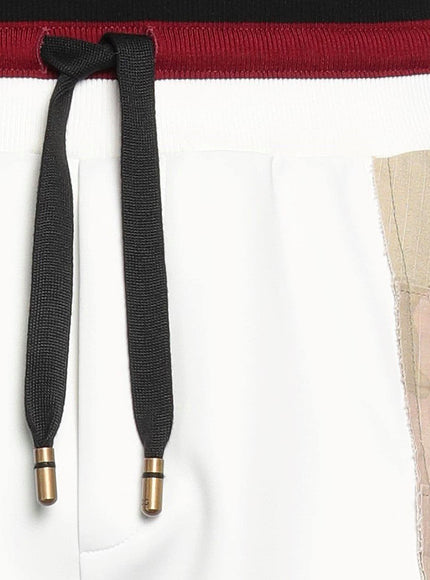 Dolce & Gabbana White Patchwork Jogger Pants