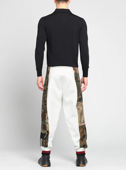 Dolce & Gabbana White Patchwork Jogger Pants