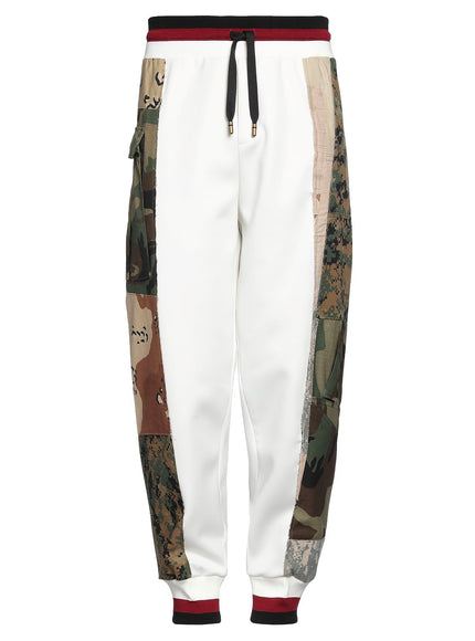 Dolce & Gabbana White Patchwork Jogger Pants
