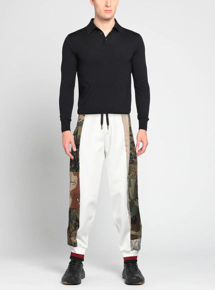 Dolce & Gabbana White Patchwork Jogger Pants