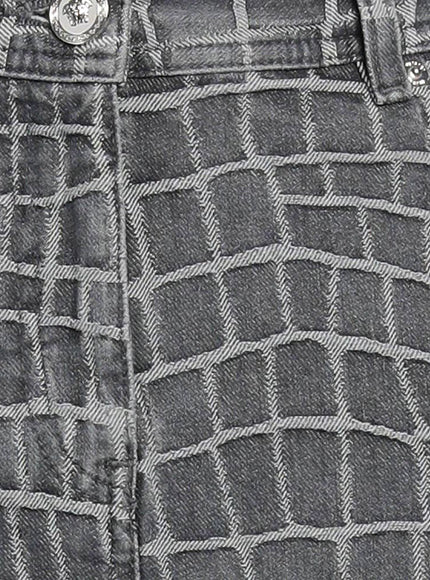 Versace A-Line Denim Skirt