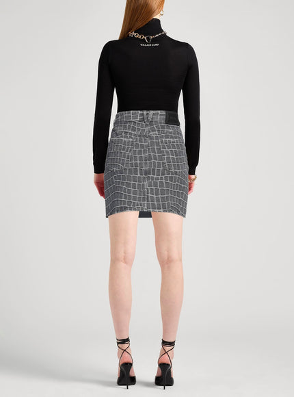 Versace A-Line Denim Skirt