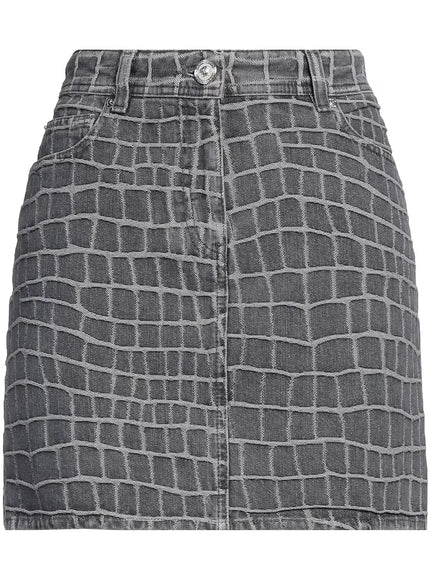 Versace A-Line Denim Skirt