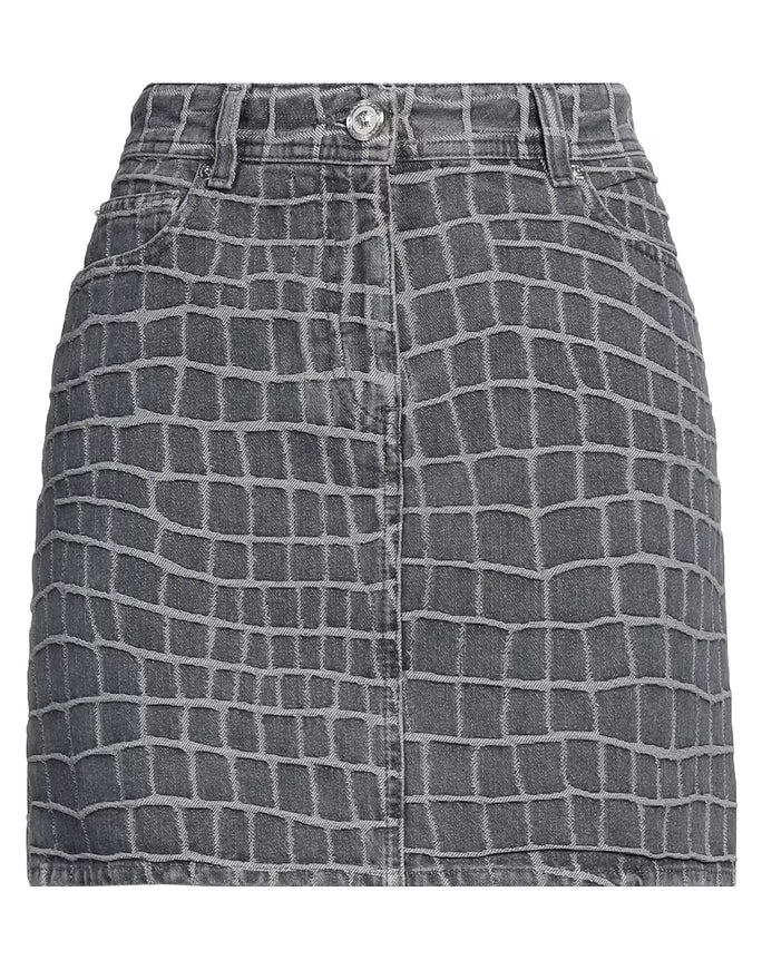 Versace A-Line Denim Skirt