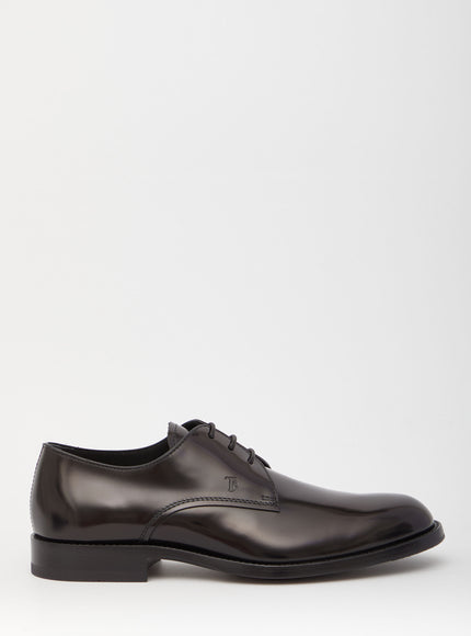 Tod's Leather Derby Shoes Black