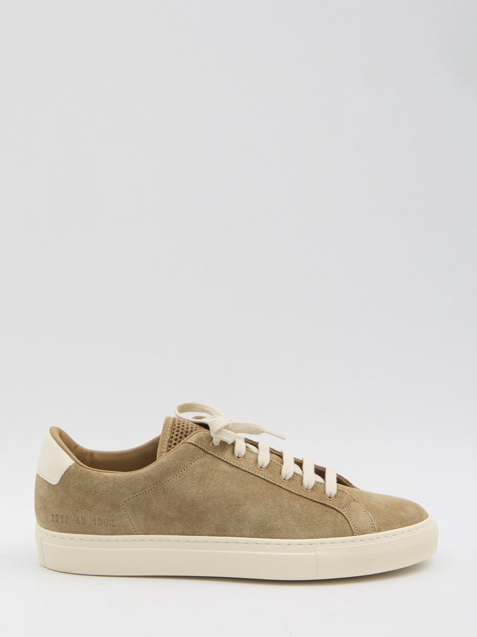 Common Projects Retro Vintage Sneakers In Suede Beige