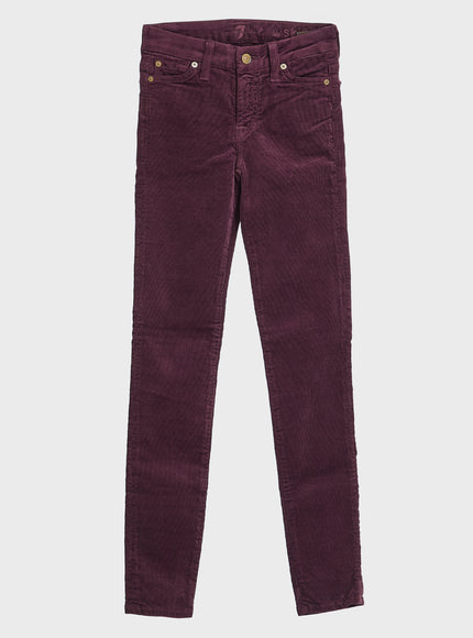 For All Mankind Ribbed Trousers 24 Purple