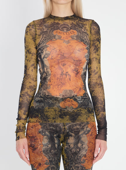 Jean Paul Gaultier Médaillon Top Black