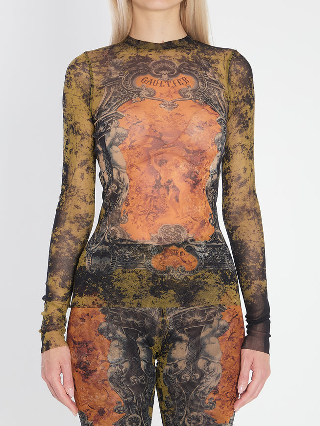 Jean Paul Gaultier Médaillon Top Black